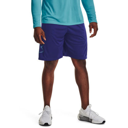 Picture of Under Armour mens Tech Graphic Shorts , (468) Sonar Blue / / Glacier Blue , Small