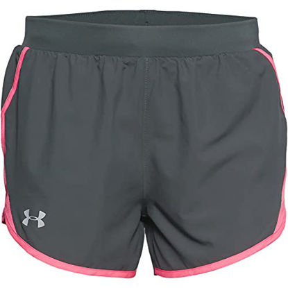 Picture of Under Armour Womens Fly By 2.0 Running Shorts , Pitch Gray (013)/Reflective , 3X-Large