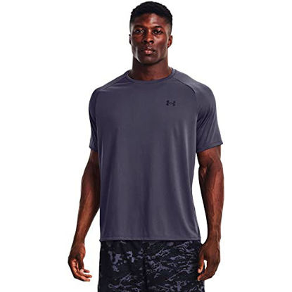 Picture of Under Armour Men's Tech 2.0 Short-Sleeve T-Shirt, (558) Tempered Steel / / Midnight Navy, Large Tall