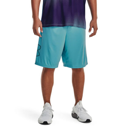 Picture of Under Armour mens Tech Graphic Shorts , (433) Glacier Blue / / Black , Small