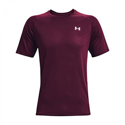 Picture of Under Armour Men's Tech 2.0 Short-Sleeve T-Shirt, Dark Maroon (602)/White, X-Small