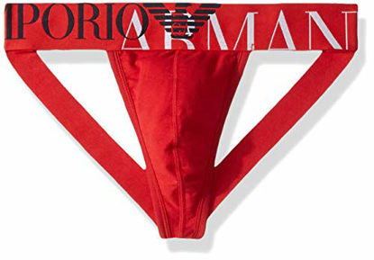 Picture of Emporio Armani Men's Mega Logo Jockstrap, red, Extra Large