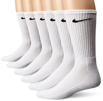 Picture of Nike Dri-Fit Crew 6-Pair Pack White/(Black) LG (US Men's Shoe 8-12, Women's Shoe 10-13)