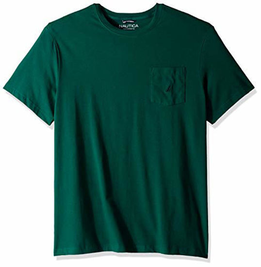 Picture of Nautica mens Solid Crew Neck Short Sleeve Pocket T-shirt T Shirt, Tidal Green, XX-Large Tall US