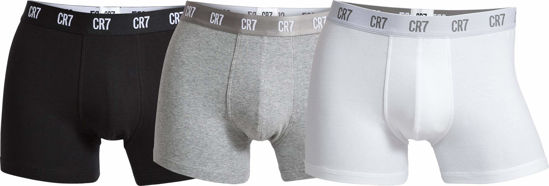 Picture of CR7 Men's Basics 3 Pack - Organic Cotton Blend Trunks