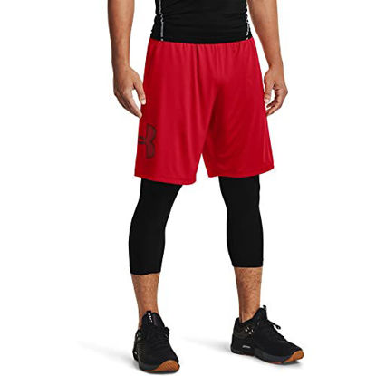 Picture of Under Armour mens Tech Graphic Shorts , Red (601)/Steel , 5X-Large Tall