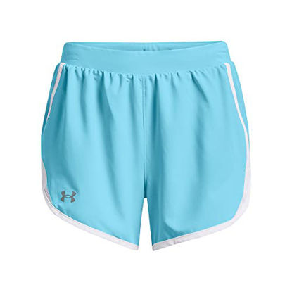 Picture of Under Armour Women's Fly By 2.0 Running Shorts , Fresco Blue (481)/Reflective , Large