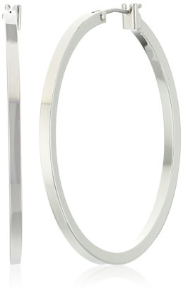 Picture of GUESS "Basic" Silver Square Edge Hoop Earrings