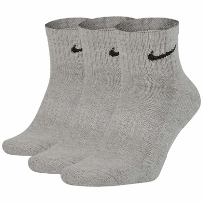Picture of MENS Nike DRI FIT 3 Pair Quarter/Ankle Socks (GREY)