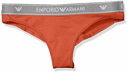 Picture of Emporio Armani Women's Iconic Logoband Brazilian Brief, Paprika, L