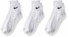 Picture of Nike Everyday Cushion Ankle Training Socks (3 Pair), Men's & Women's, with Sweat-Wicking Technology, White/Black, Small