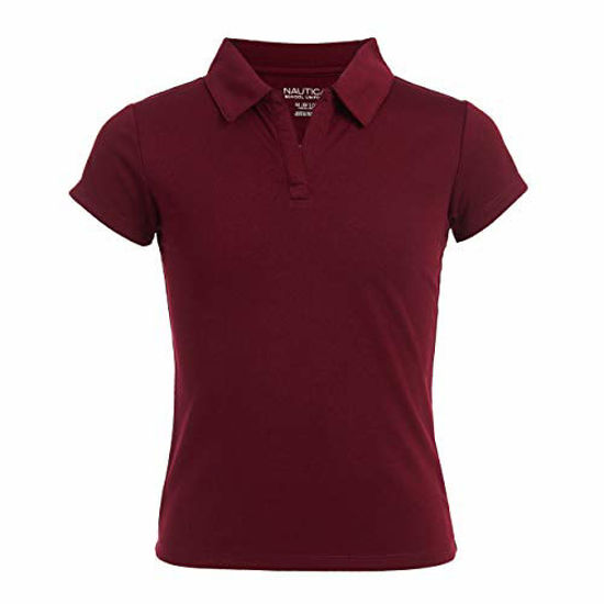 Burgundy polo shirt girls top