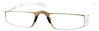 Picture of Porsche 8801 Single Vision Half Frame Designer Reading Glasses, Gold/White, +1.00, 4