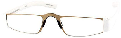 Picture of Porsche 8801 Single Vision Half Frame Designer Reading Glasses, Gold/White, +1.00, 4