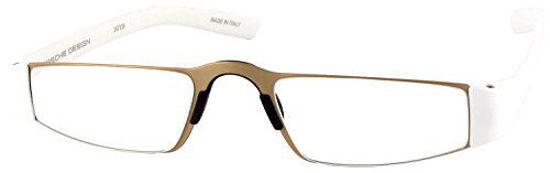 Picture of Porsche 8801 Single Vision Half Frame Designer Reading Glasses, Gold/White, +1.00, 4
