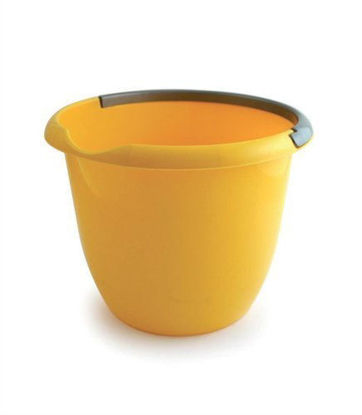 Picture of Plastic Bucket with Pouring Lip 10 Litre Capacity Yellow by Spicers