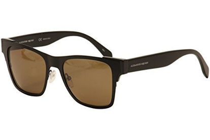 Picture of Sunglasses Alexander McQueen AM0011S AM 0011 11S S 11 BLACK / BROWN / BLACK