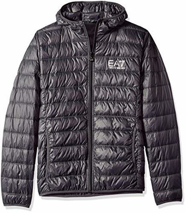Picture of Emporio Armani EA7 Men's Train Core Down Hooded Jacket, Anthracite, Extra Large