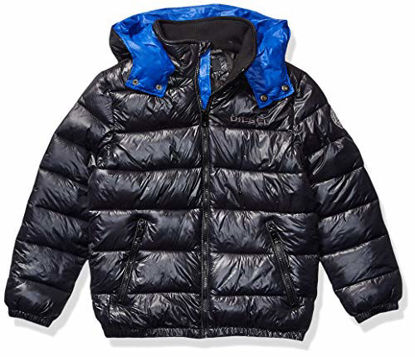 Picture of Diesel Boys' Big Outerwear Jacket (More Styles Available), Contrast Hood Black, 10/12