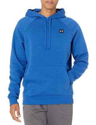 Picture of Under Armour Men's Rival Fleece Hoodie , Tech Blue (432)/Onyx White , Small
