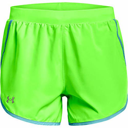 Picture of Under Armour Women's Fly By 2.0 Running Shorts , Hyper Green (389)/Hyper Green , Small
