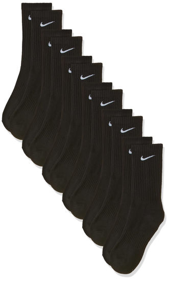 Nike cushion crew socks black sale