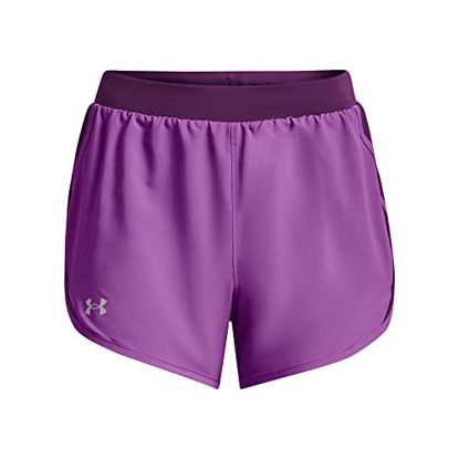 Picture of Under Armour Women's Fly By 2.0 Running Shorts , Mega Magenta (913)/Reflective , XX-Large