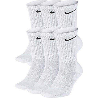 Picture of Nike Everyday Cushion Crew Socks, Unisex , White/Black, M (Pack of 6 Pairs of Socks)