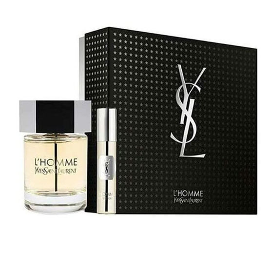 GetUSCart- Yves Saint Laurent L'homme for Men 2 Piece Set (3.4 Oz and 0.33  Oz EDT & Travel Spray), Fresh and Woody, 3.73 Fl Oz