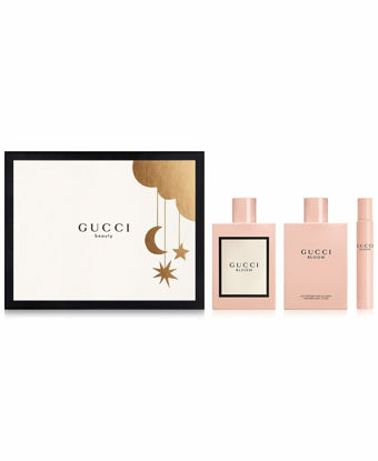 Picture of Gucci Bloom for Women 3 Piece Set Includes: 3.3 oz Eau de Parfum Spray + 3.3 oz Body Lotion + 0.25 oz Eau de Parfum Fragrance Rollerball
