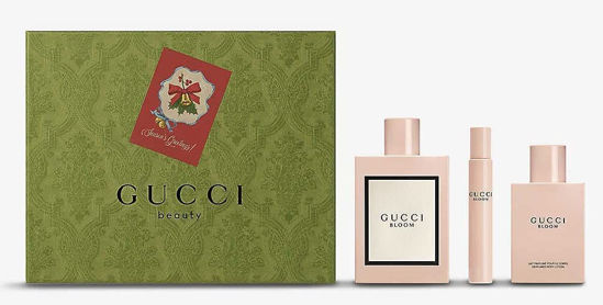 Picture of Gucci Bloom for Women 3 Piece Set Includes: 3.3 oz Eau de Parfum Spray + 3.3 oz Body Lotion + 0.25 oz Eau de Parfum Fragrance Rollerball