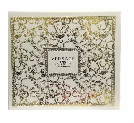 Versace Versace Eros Pour Femme By Versace for Women 3 Pc Gift Set 3.4oz Edp Spray 10ml Edp Rollerball 5.0oz Luxury Body Lotion 3count