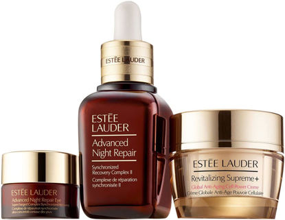 Picture of Estee Lauder Advanced Night Repair Synchronized Recovery Complex II, 1 oz, Eye Supercharged Complex .17 oz. Revitalizing Supreme+ 0.5 oz, Set