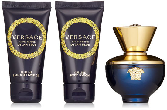 Versace Pour Homme Dylan Blue Eau De Toilette For Men 3 Piece Gift Set 50ML