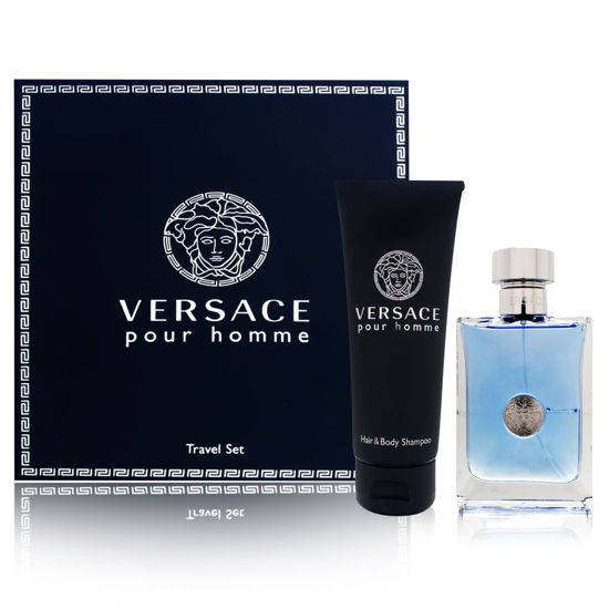 GetUSCart- Versace Pour Homme Men Gift Set (Eau De Toilette Spray, Hair and  Body Shampoo)