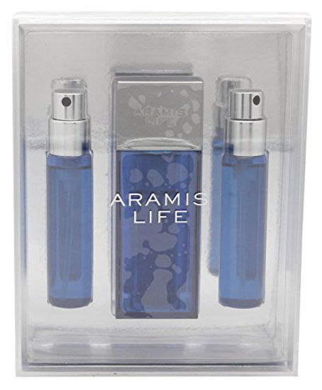 Picture of Aramis Life Cologne 3 Piece Gift Set for Men (Eau de Toilette Spray, 2 Refills)