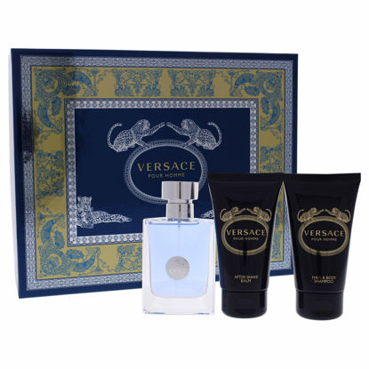 Picture of Versace Pour Homme by Versace for Men - 3 Pc Gift Set 1.7oz EDT Spray, 1.7oz Hair & Body Shampoo, 1.7oz After Shave Balm