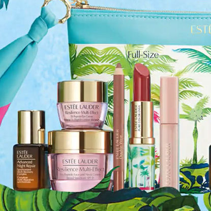 Picture of Estee Lauder 7pcs Plump & Nourish Gift Set Includes Resilience Moisturizers, Eye, Advanced Night Repair Serum and More