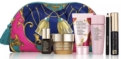 Picture of Estee Lauder 7pcs REVITALIZING SUPREME GLOBAL ANTI AGING Firm & Glow Gift Set Includes Advanced Night Repair Serum (Worth $154 Value)