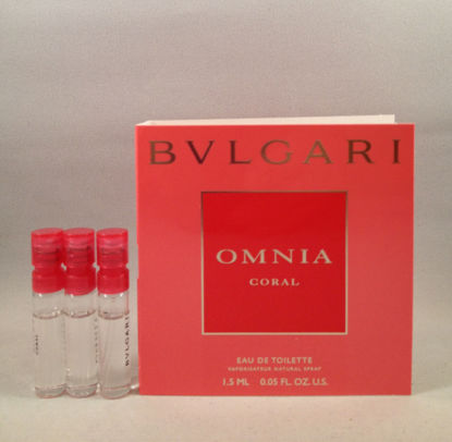 Picture of 3 Bvlgari Omnia Coral EDT 1.5 Ml/.05 Oz Each Spray Sample Vial Lot