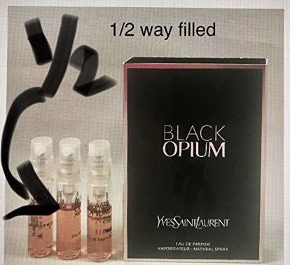 Picture of 3 Yves Saint Laurent YSL Black Opium EDP 0.04 oz/1.2ml Women Spray Sample Travel Vial