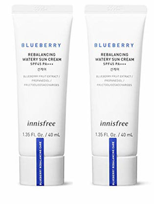 Picture of innisfree.blue berry rebalancing skin care/skin/lotion/cream/cleanser/sun cream (Blueberry Rebalancing Watery Sun Cream (40mlx2ea))