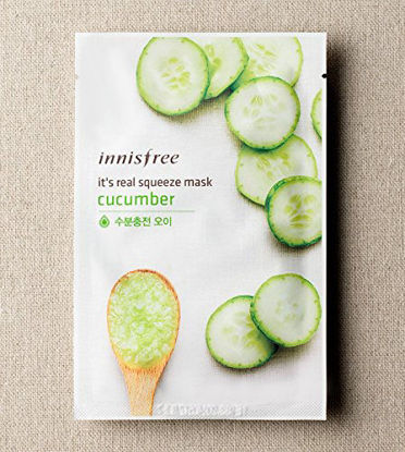 Picture of Innisfree It's Real Squeeze Mask Sheet (Cucumber Mask- 10 Sheets)