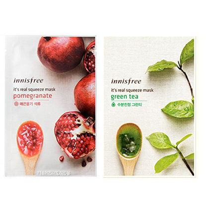 Picture of Innisfree It's Real Mask Sheet (Green Tea 5p + Pomegranate 5p)