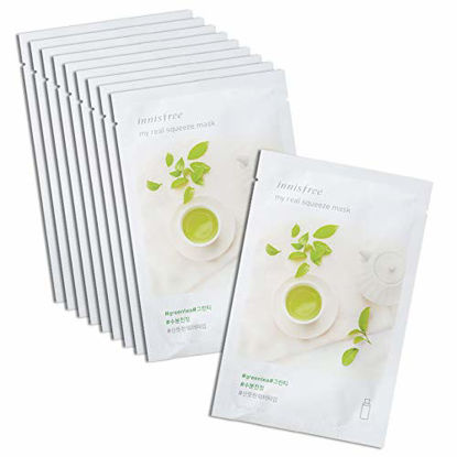 Picture of innisfree It's real squeeze mask (10 pack, Green Tea)