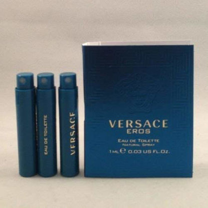 Picture of 3 Versace Eros EDT Travel Sample Men Spray Vial Lot .03 Oz/1 Ml Each Lot