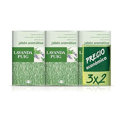 Picture of Agua Lavanda Puig By Antonio Puig For Men and Women. Set-set Of 2 Soaps Plus 1 Free And Each Is 4.4 OZ
