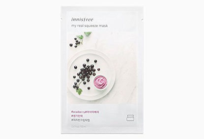Picture of [5Pcs] Innisfree My Real Squeeze Mask Sheet, Choose Type - 5 Pack (#acaiberry)