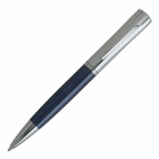 Cerruti 1881 Kugelschreiber Block In Brushed Chrome – Minimalistisches Design, Geschenkbox, Austauschbare Mine