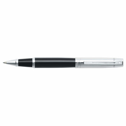 Picture of Sheaffer 300 Glossy Black Rollerball Pen with Bright Chrome Cap and Chrome-Plated Trim